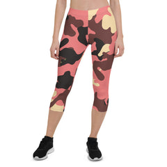 Camo Pink Capri Leggings