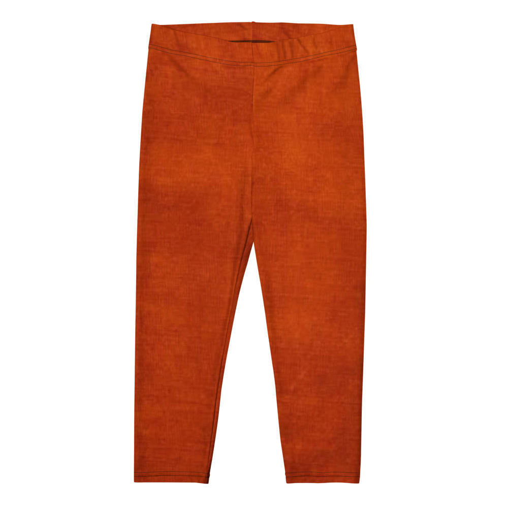 Burnt-orange Capri Leggings