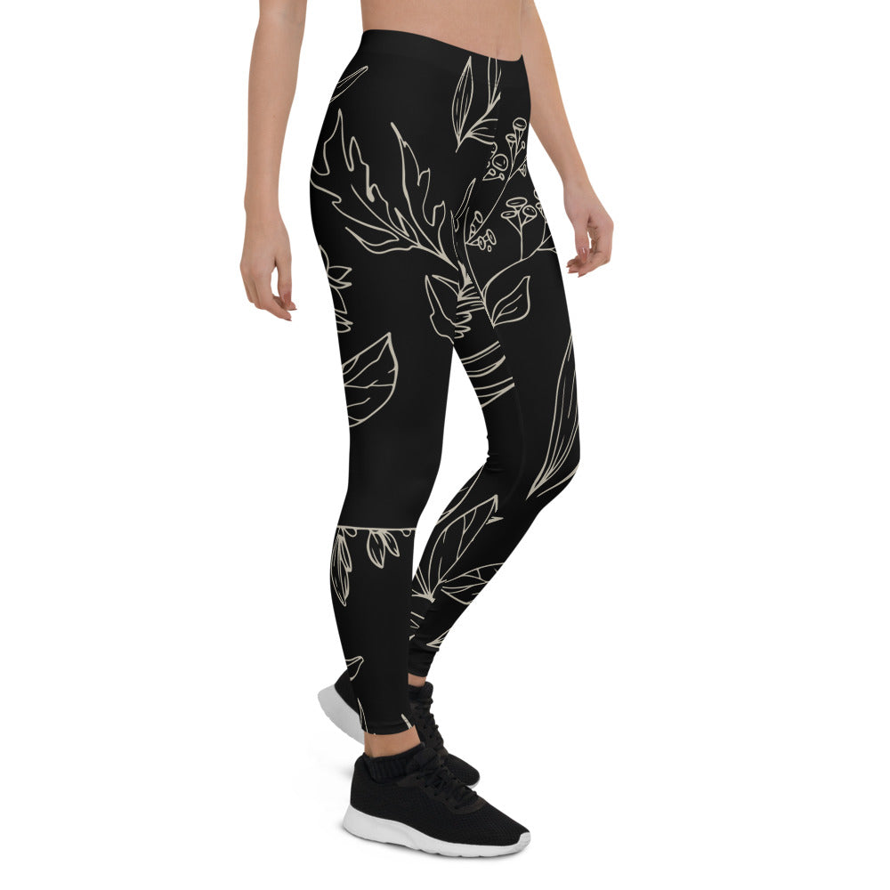 Indigo leaves Leggings