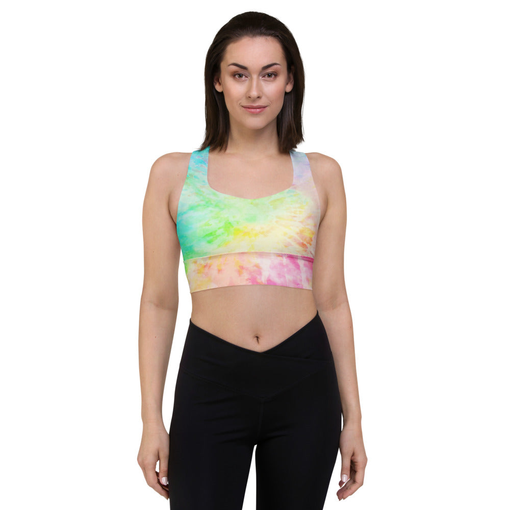 Tie-Dye Longline sports bra