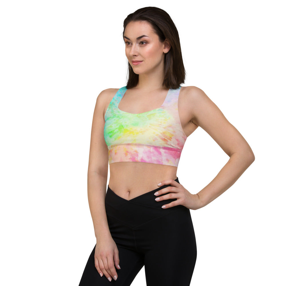 Tie-Dye Longline sports bra