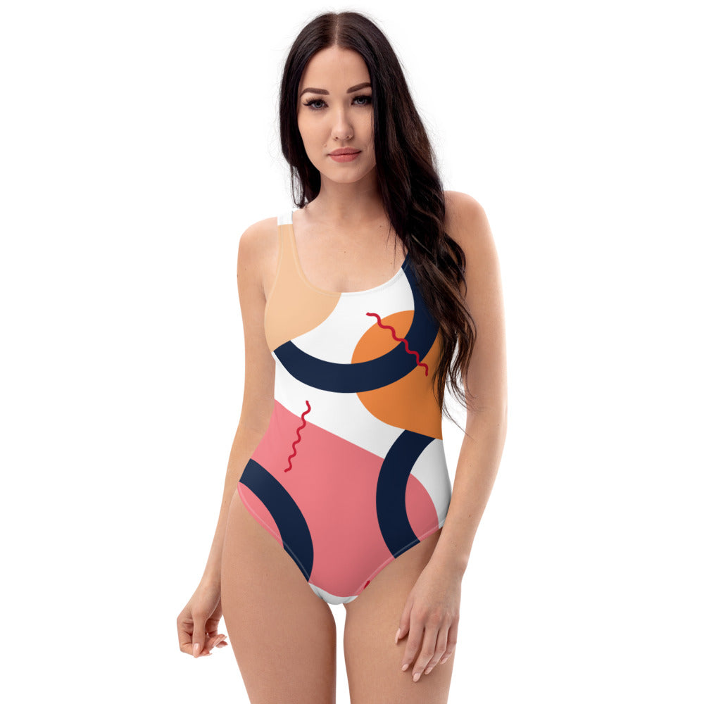 Geometric One-Piece Swimsuit
