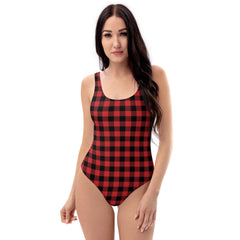 Buffalo-Plaid One-Piece Swimsuit