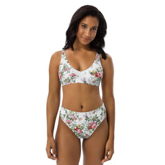 Floral Recycled high-waisted bikini