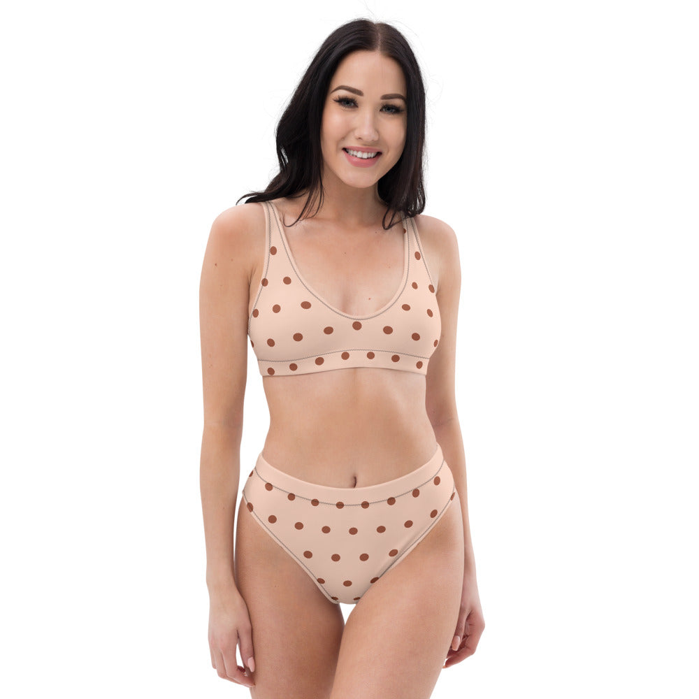 Polka Dots Recycled high-waisted bikini