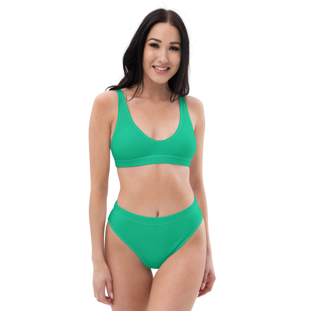 Mint Recycled high-waisted bikini