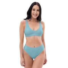 Blue Recycled high-waisted bikini