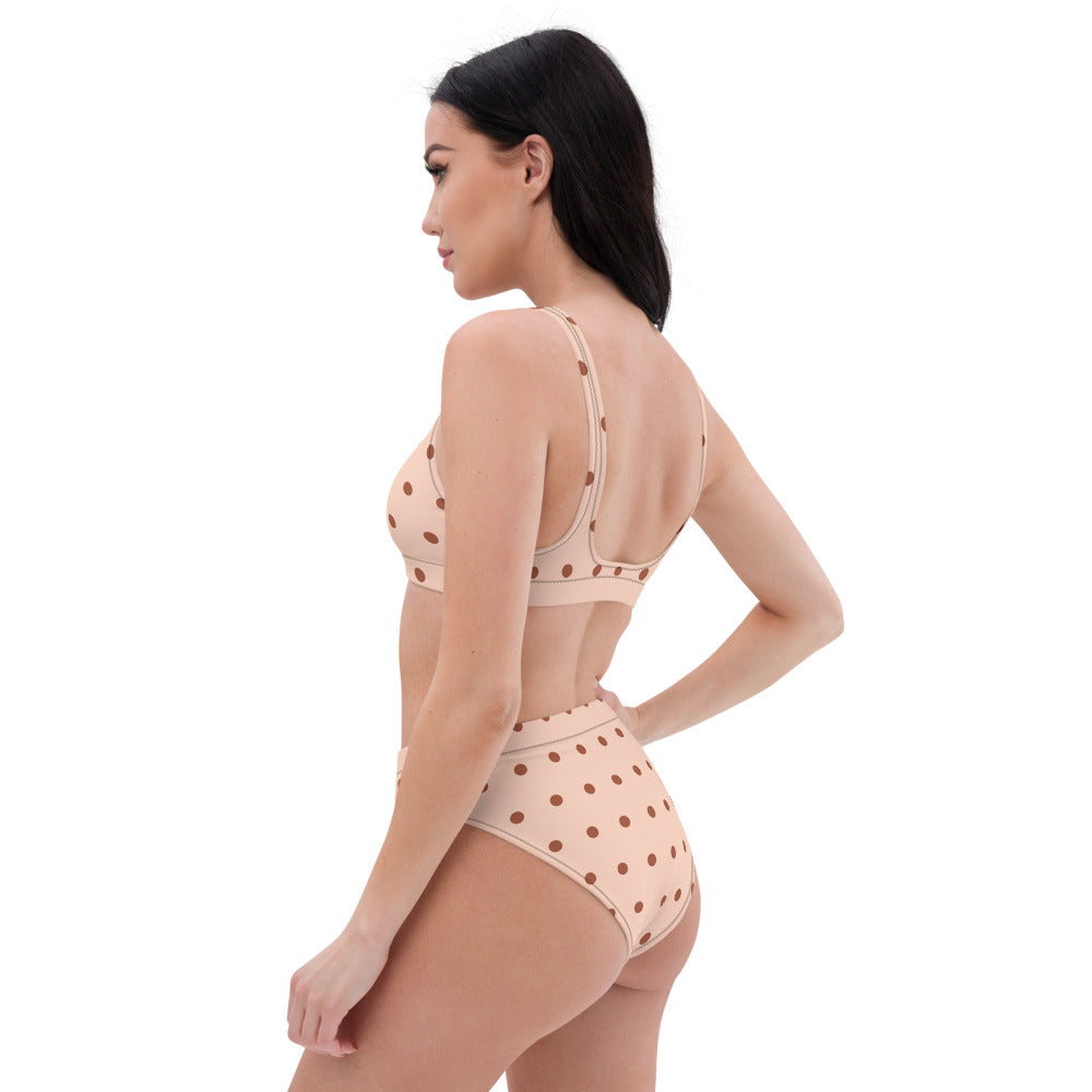 Polka Dots Recycled high-waisted bikini