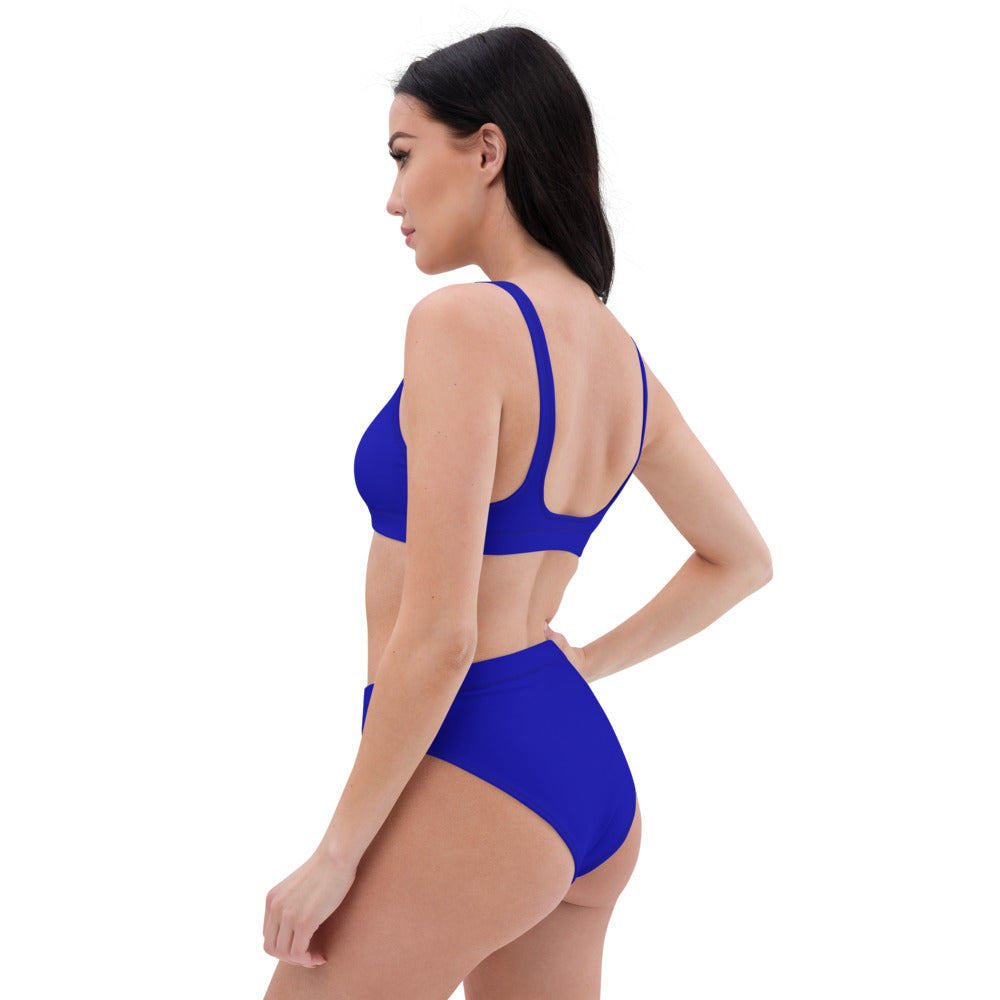 Royal Blue Recycled high-waisted bikini