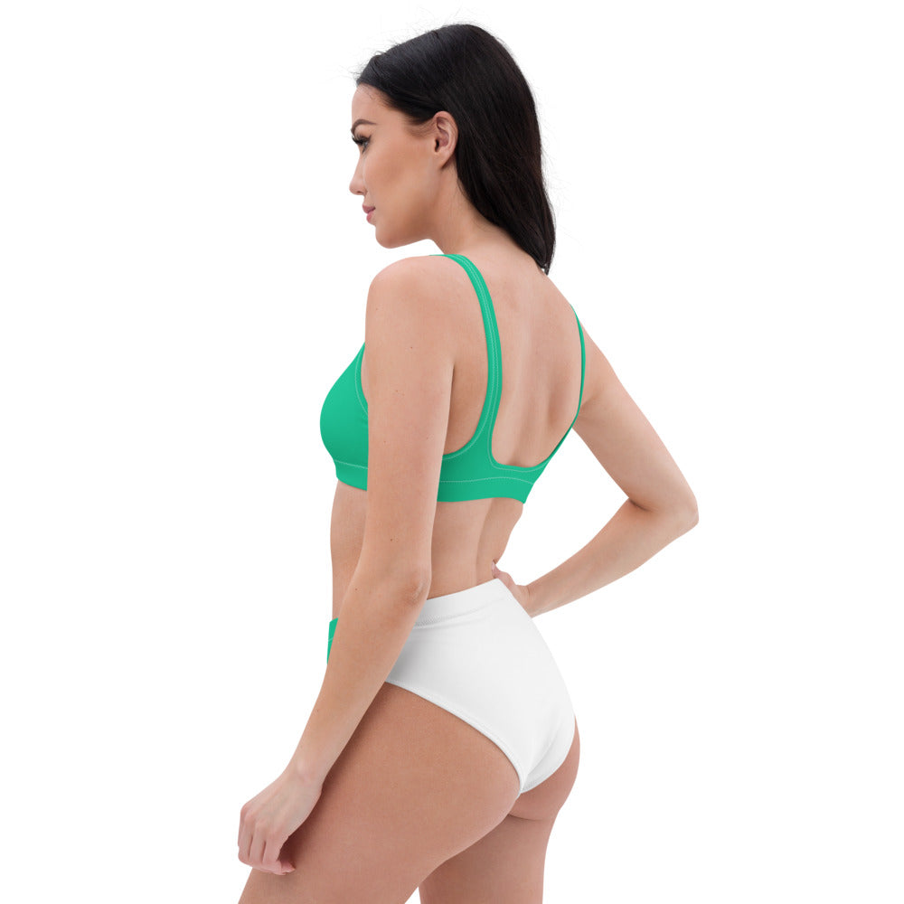Mint Recycled high-waisted bikini