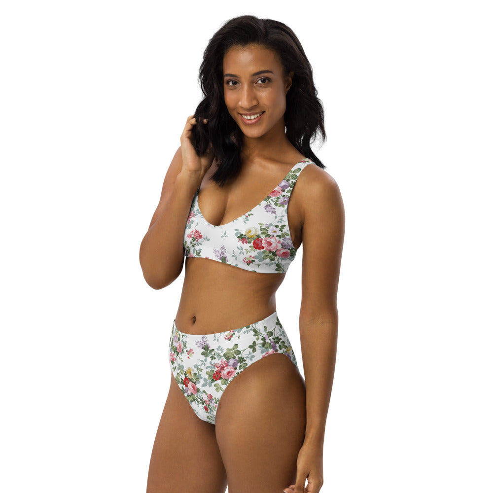 Floral Recycled high-waisted bikini