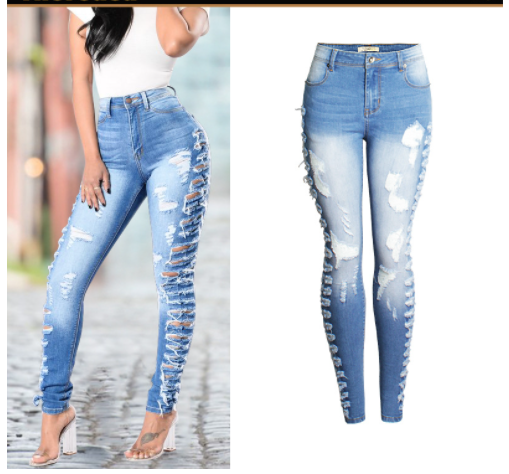 Ripped Slim Fit Stretch Jeans