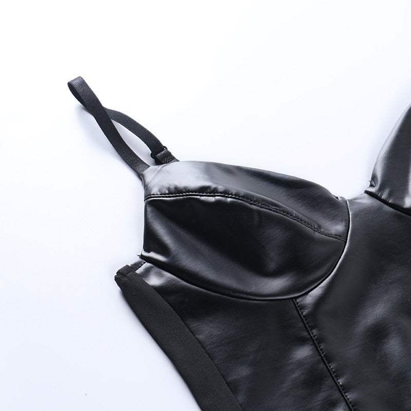 Black Leather Bodysuit