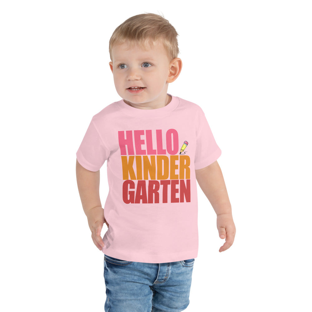 Hello Kindergarten Toddler Short Sleeve Tee