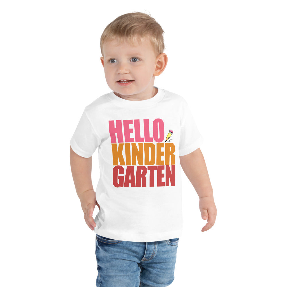 Hello Kindergarten Toddler Short Sleeve Tee