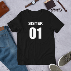 Best Friends Sister 01 sister 02 Short-Sleeve Unisex T-Shirt