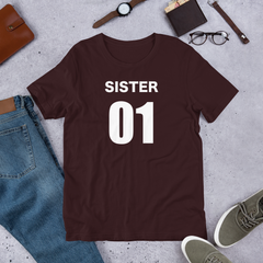 Best Friends Sister 01 sister 02 Short-Sleeve Unisex T-Shirt