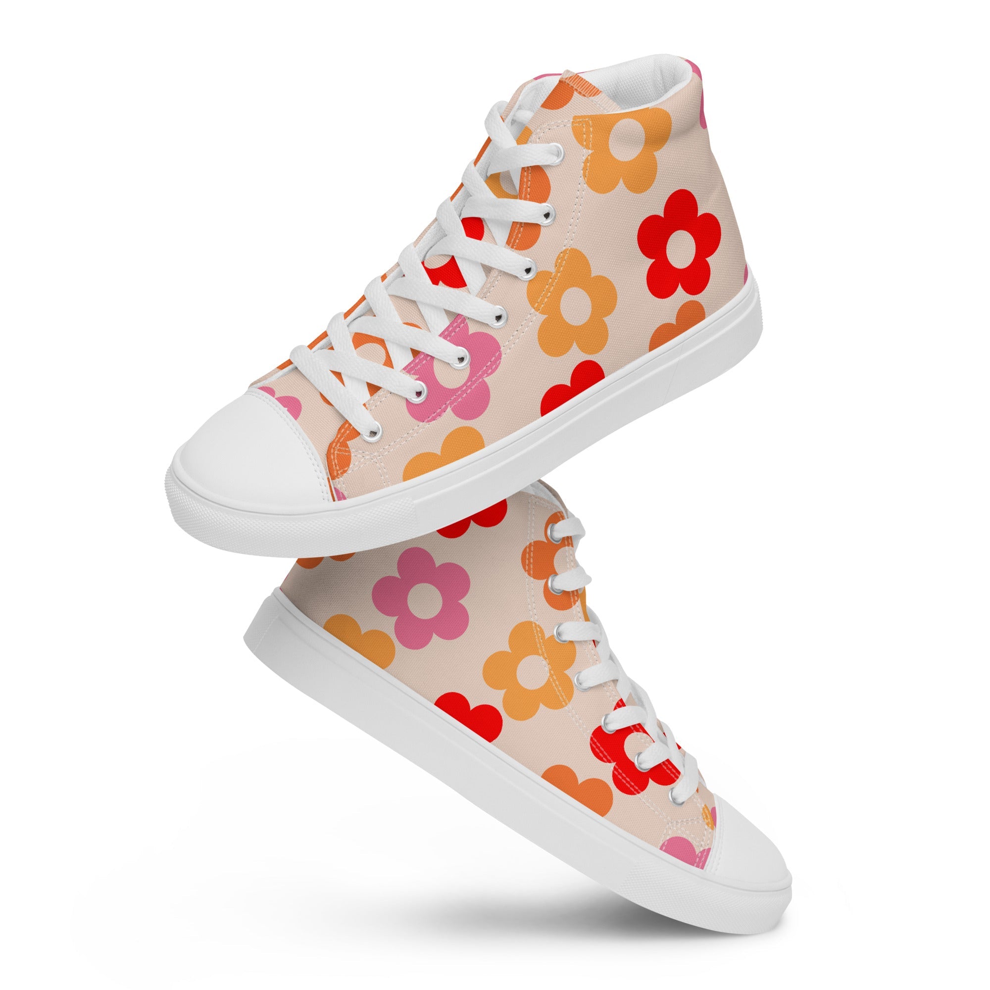 Retro Womens high top canvas shoes