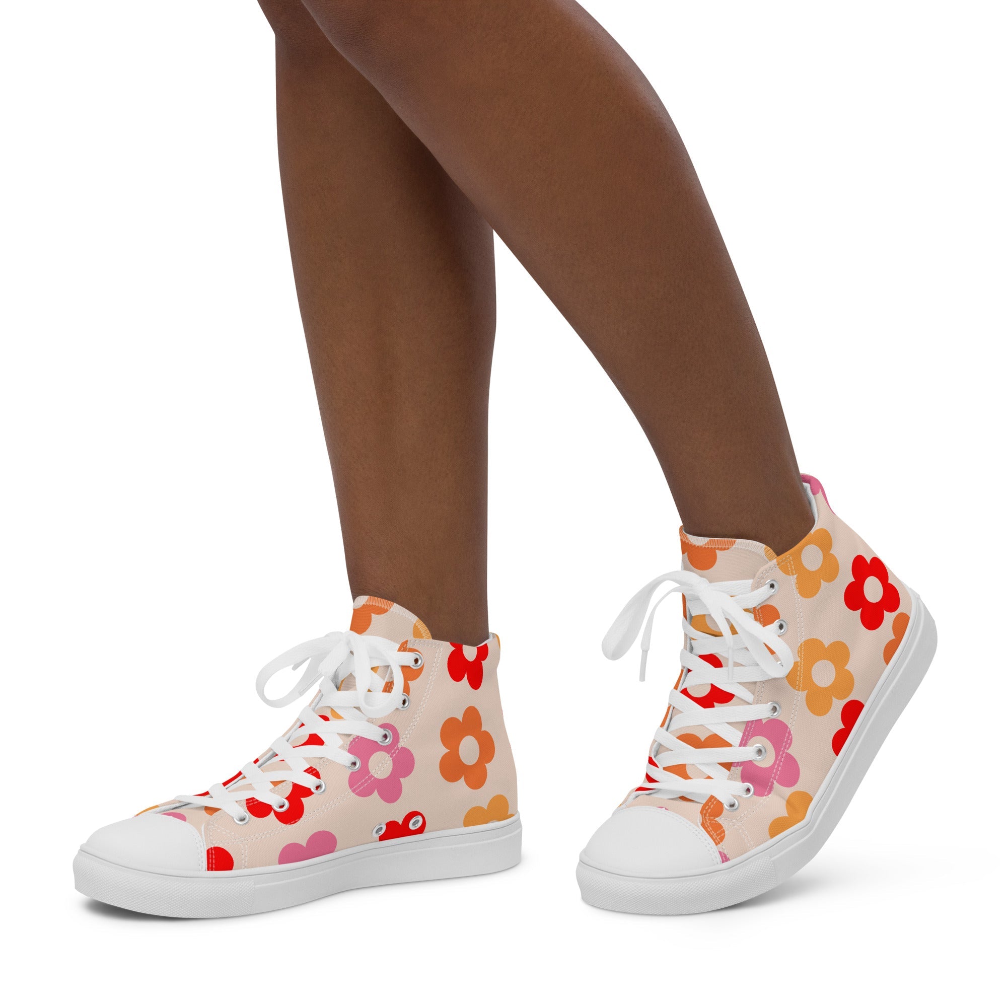 Retro Womens high top canvas shoes