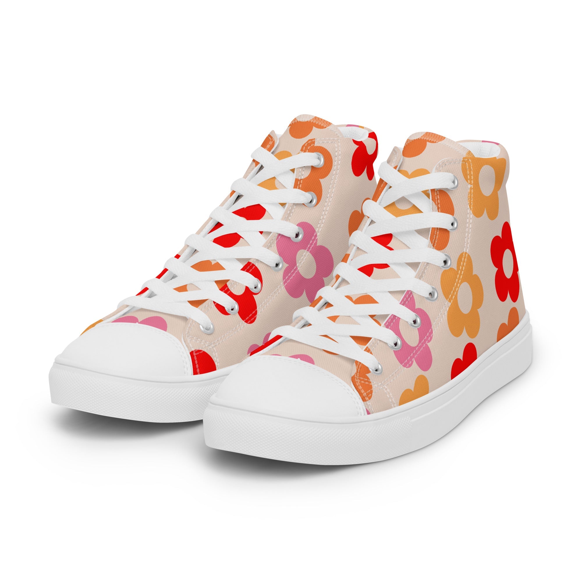 Retro Womens high top canvas shoes