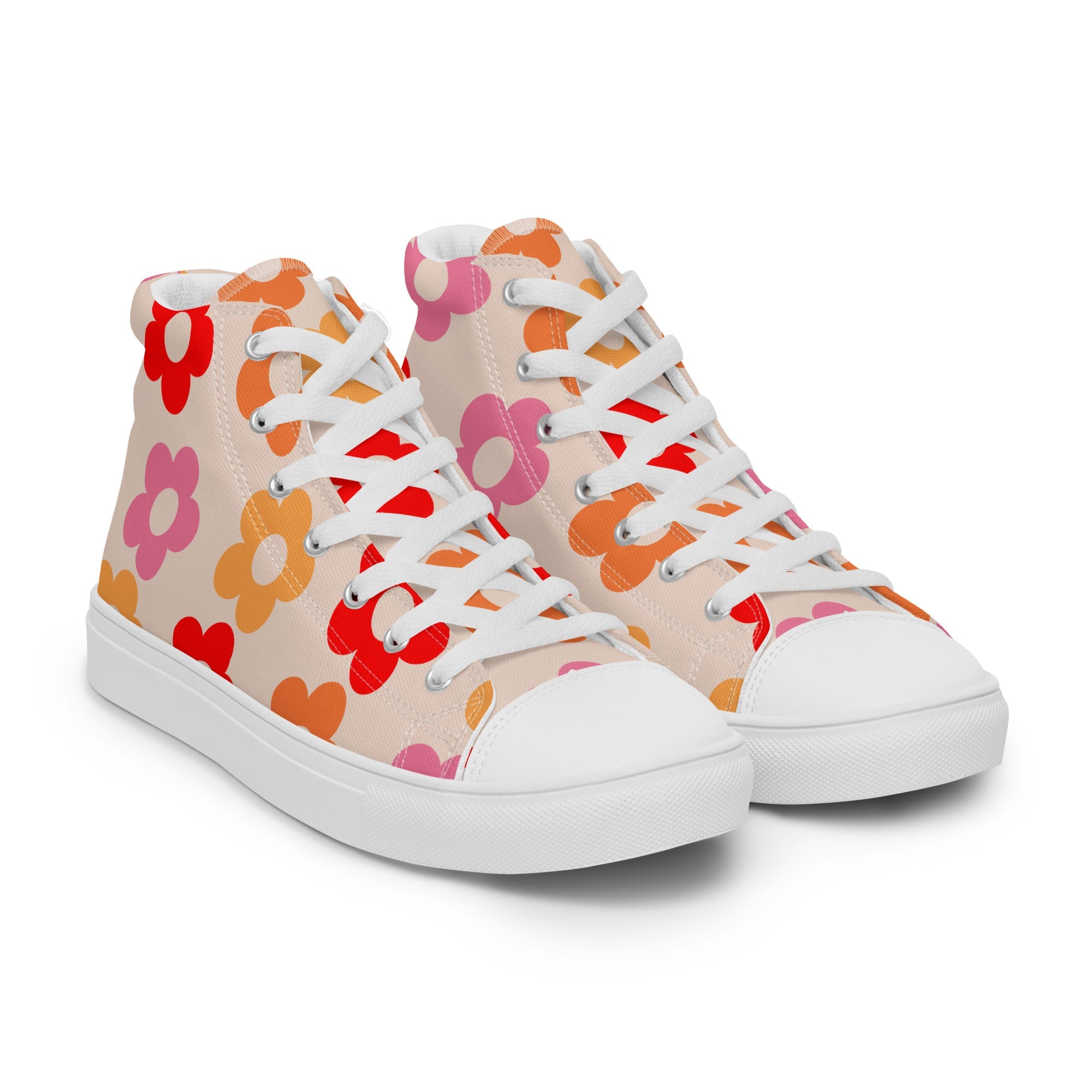 Retro Womens high top canvas shoes